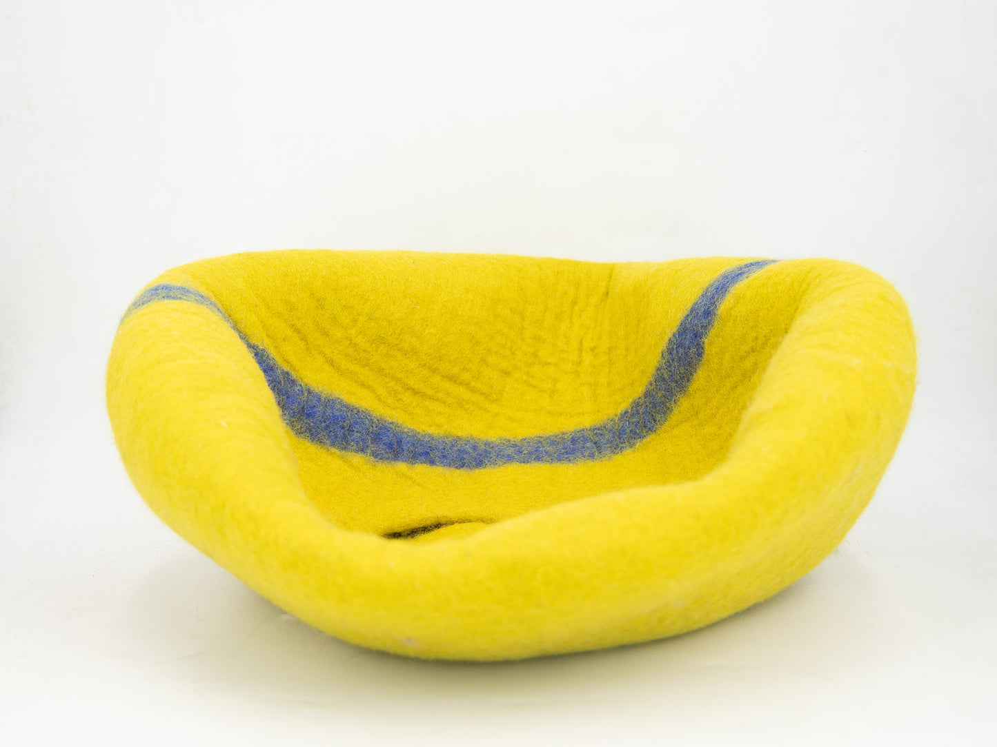 Whiskers Home Yellow Soft Felt Cat Cave 100% New Zealand Wool Whisker's Home