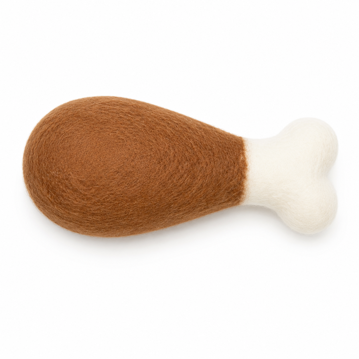 Handmade Wool Turkey Leg Chew Toy