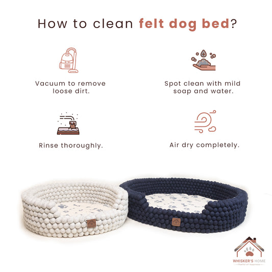 How to clean a felt dog bed?