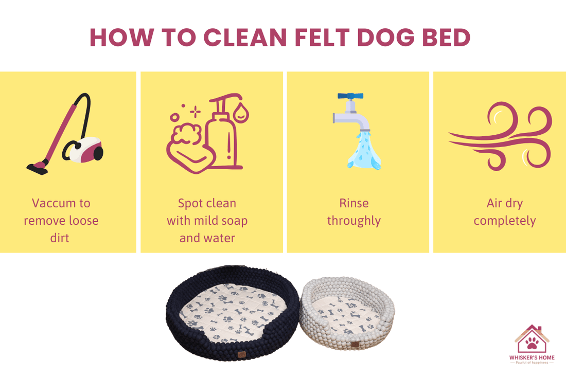 How to clean a felt dog bed?