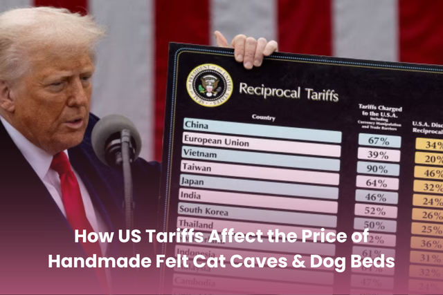 How US Tariffs Affect the Price of Handmade Felt Cat Caves & Dog Beds Whisker's Home