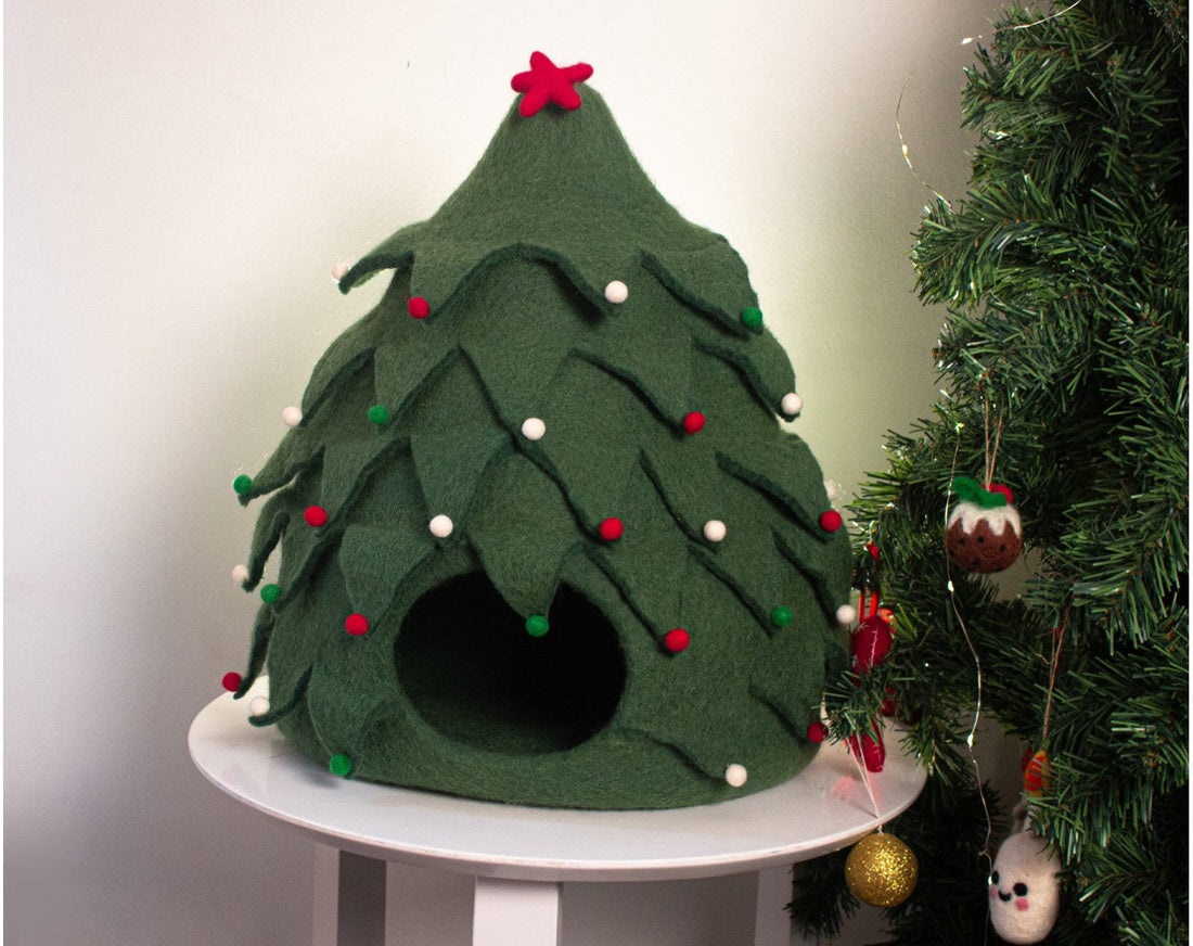 Felt-Cat-Cave-The-Christmas-Gift-Your-Cat-Will-Actually-Use Whisker's Home