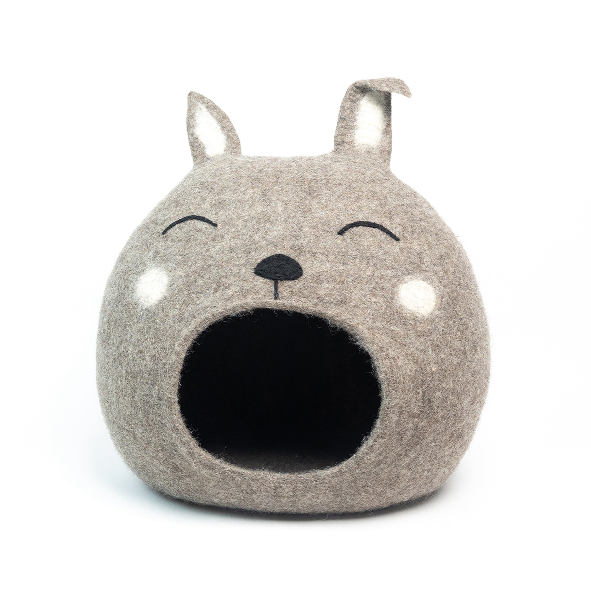 Wool Felt Bunny Cat Cave