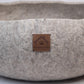 Wool Felt Cat Basket Bed 100% New Zealand Wool handmade color floral brown white black gray cream bunny pet product comfy