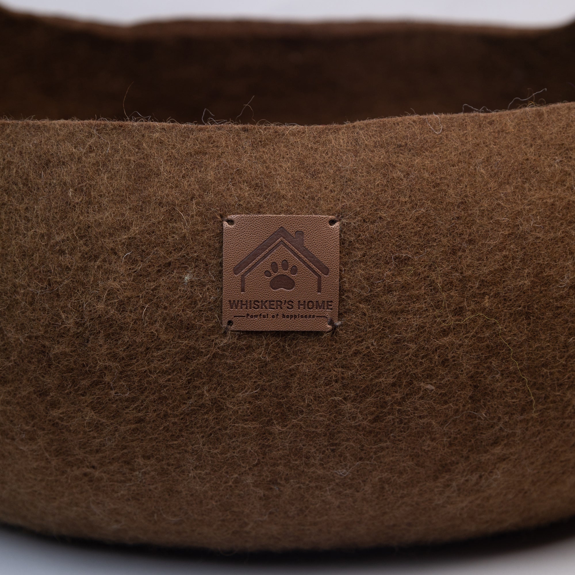 Wool Felt Cat Basket Bed 100% New Zealand Wool handmade color floral brown white black gray cream pet product comfy
