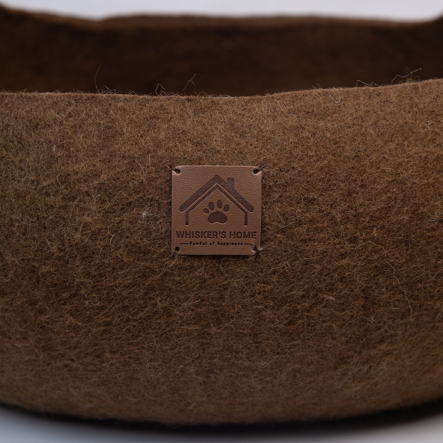 Wool Felt Cat Basket Bed 100% New Zealand Wool handmade color floral brown white black gray cream pet product comfy