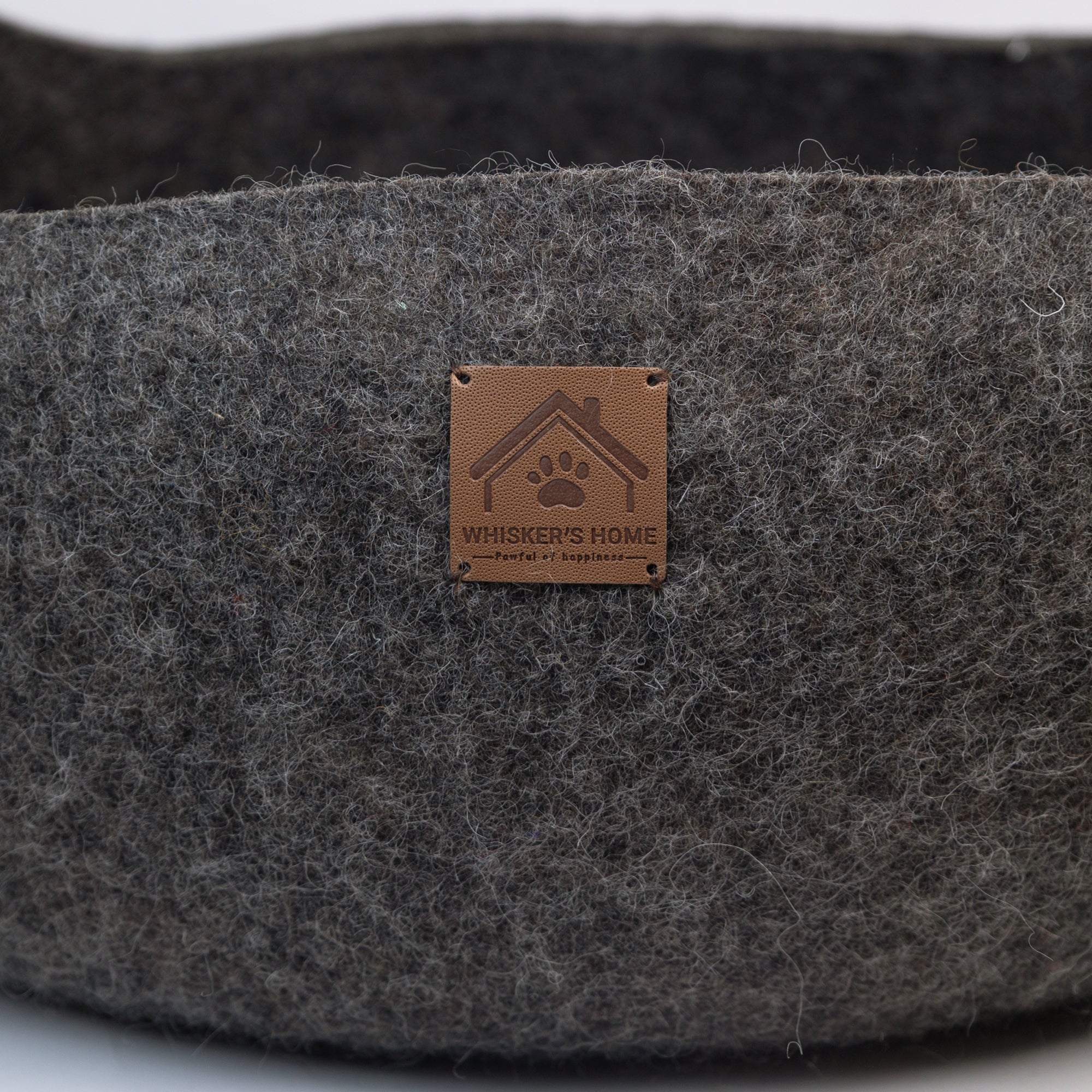 Wool Felt Cat Basket Bed 100% New Zealand Wool handmade color floral brown white black gray cream pet product comfy