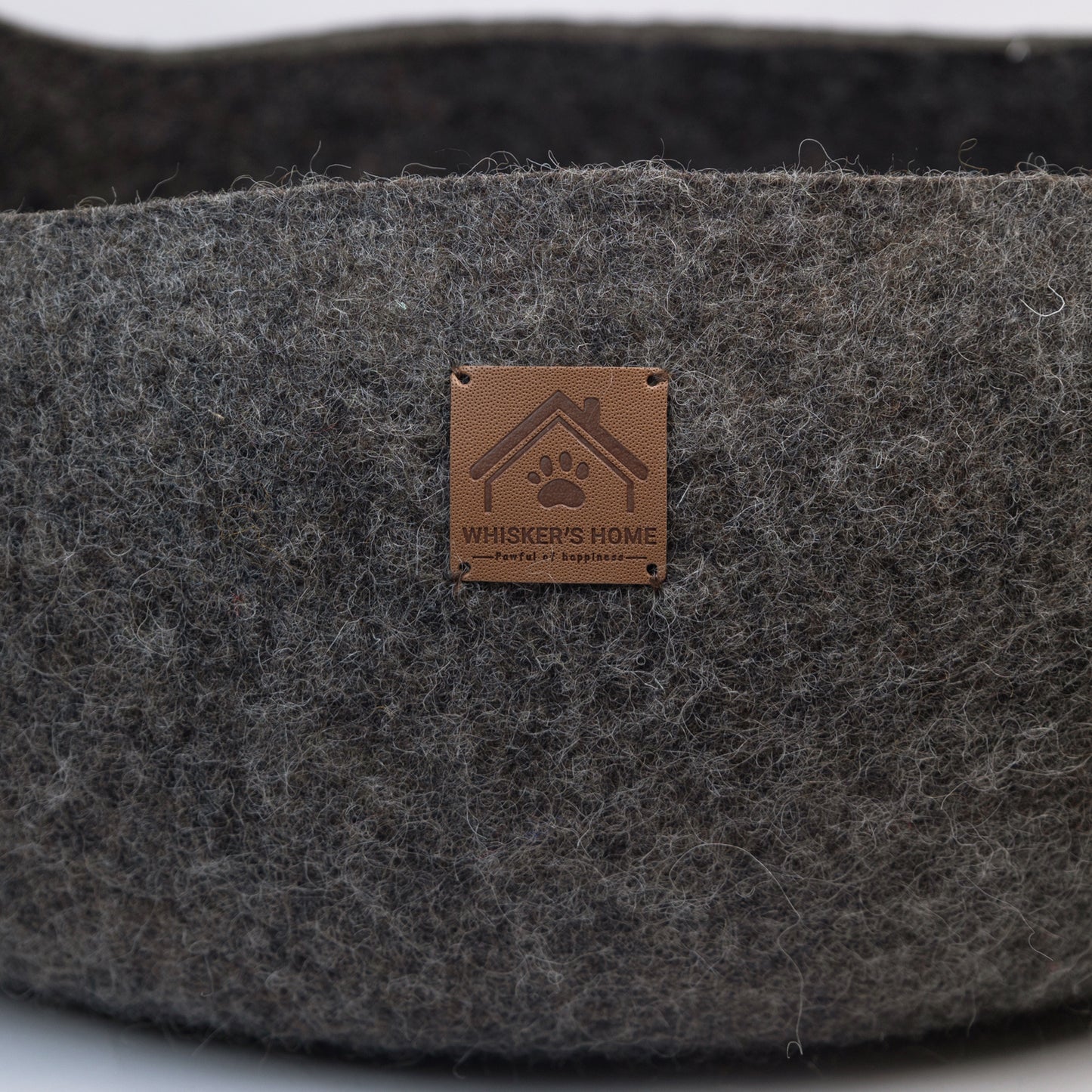 Wool Felt Cat Basket Bed 100% New Zealand Wool handmade color floral brown white black gray cream pet product comfy