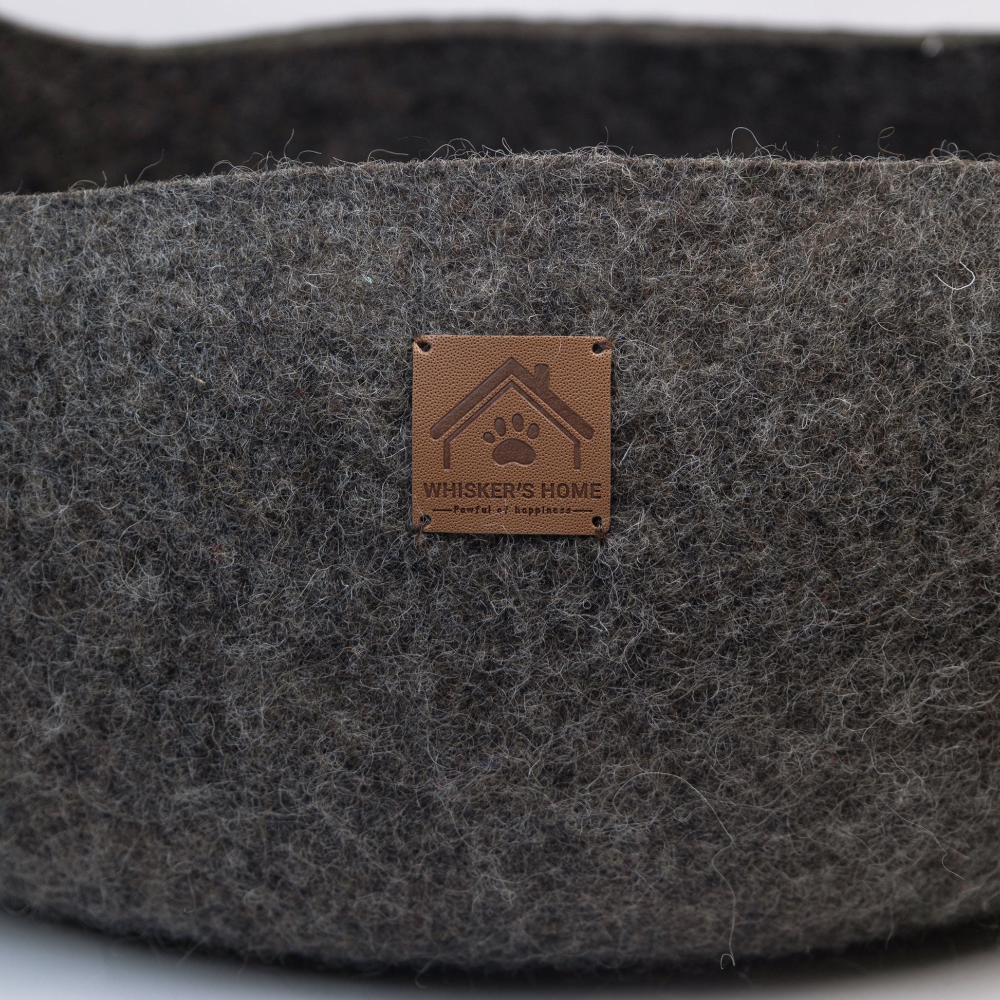 Wool Felt Cat Basket Bed 100% New Zealand Wool handmade color floral brown white black gray cream pet product comfy