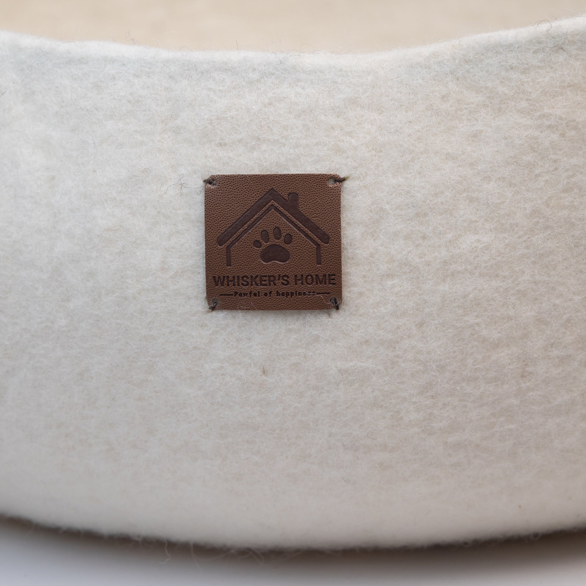 Wool Felt Cat Basket Bed 100% New Zealand Wool handmade color floral brown white black gray cream pet product comfy