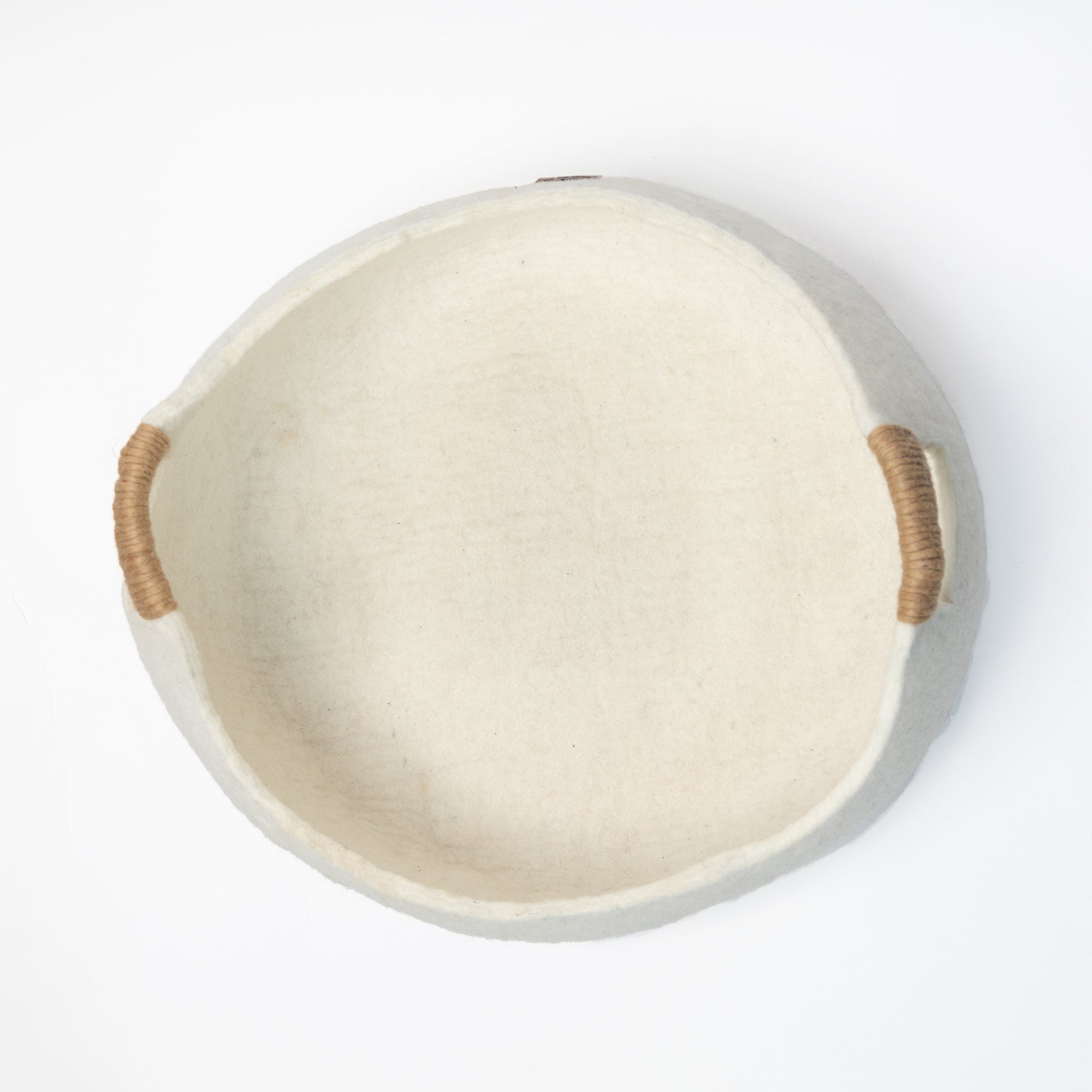 Wool Felt Cat Basket Bed 100% New Zealand Wool handmade color floral brown white black gray cream pet product comfy
