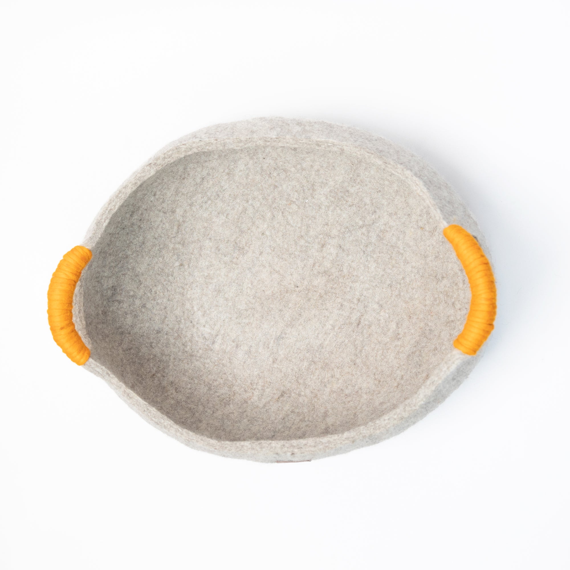 Wool Felt Cat Basket Bed 100% New Zealand Wool handmade color floral brown white black gray cream bunny pet product comfy