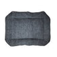 Whiskers Home Wool Felt Dog Bed with 100% Wool and Dhaka Fabric Cover Color Red Stripped Blue Gray