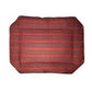 Whiskers Home Wool Felt Dog Bed with 100% Wool and Dhaka Fabric Cover Color Red Stripped Blue Gray