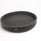 Wool Felt Round Dark Grey Dog Bed without Cushion