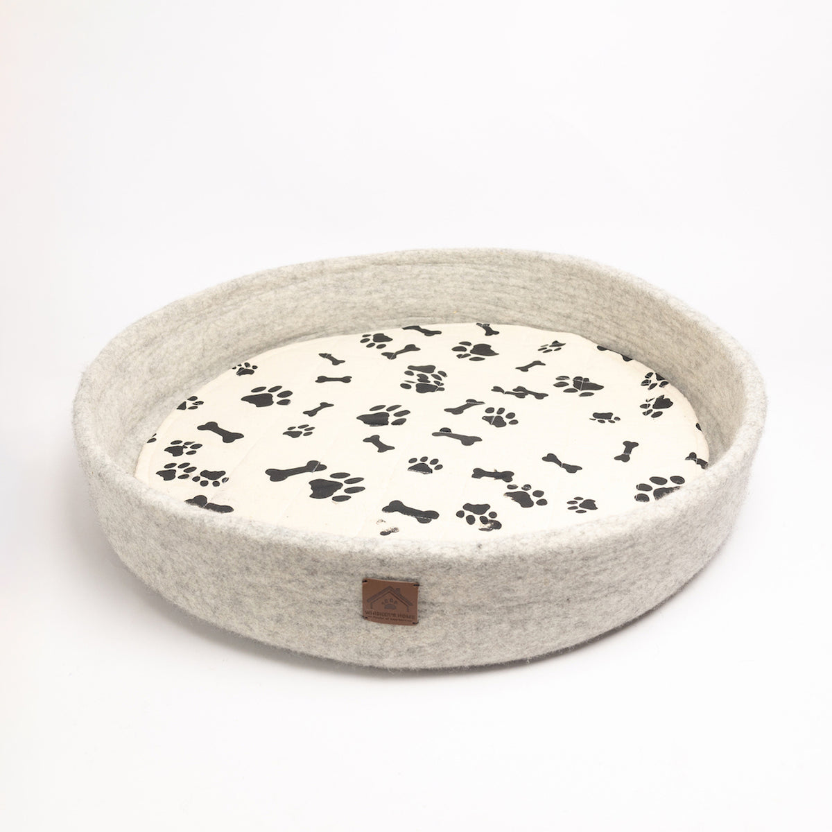 Wool Round Felt Dog Bed