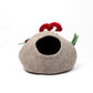 Mini Bug Mushroom Felt Cat Cave 100% New Zealand Wool handmade color floral red green brown 7kg -8kg 50 cm