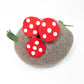 Mini Bug Mushroom Felt Cat Cave 100% New Zealand Wool handmade color floral red green brown 7kg -8kg 50 cm
