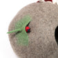 Mini Bug Mushroom Felt Cat Cave 100% New Zealand Wool handmade color floral red green brown 7kg -8kg 50 cm
