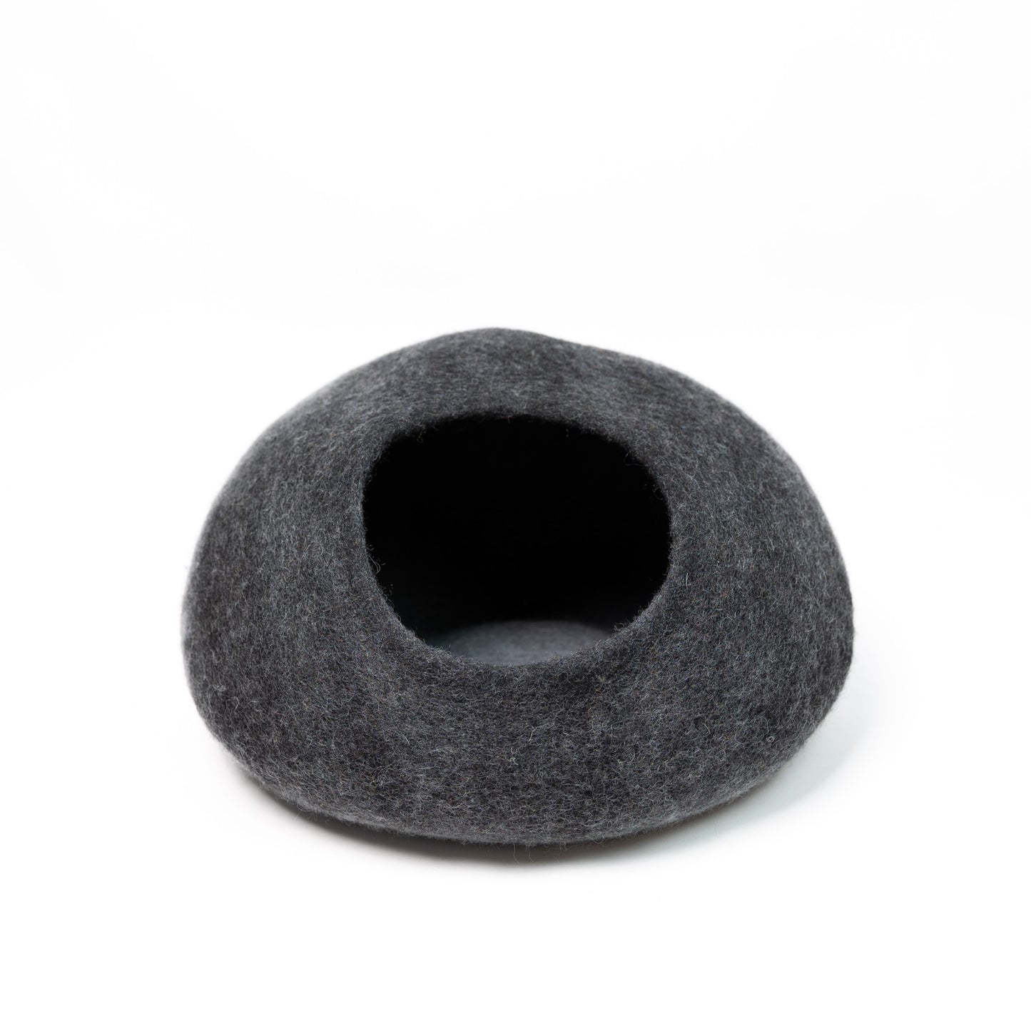 Wool Felt Gradient Cat Bed 100% New Zealand Wool color black gray 