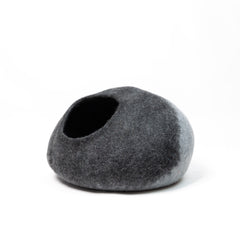 Wool Felt Gradient Cat Bed 100% New Zealand Wool color black gray 