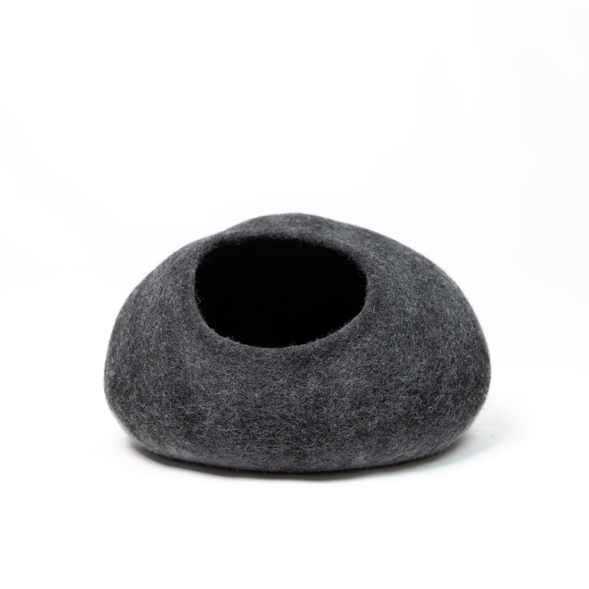 Wool Felt Gradient Cat Bed 100% New Zealand Wool color black gray 