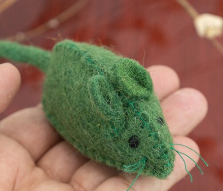Handmade Stitched Wool Felt Mice Toy