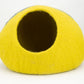 Whiskers Home Yellow Soft Felt Cat Cave 100% New Zealand Wool Whisker's Home