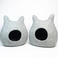 Bunny Ear Felt Cat Cave 100% New Zealand Wool handmade color floral blue gray green cream yellow bunny pet product comfy