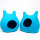Bunny Ear Felt Cat Cave 100% New Zealand Wool handmade color floral blue gray green cream yellow bunny pet product comfy