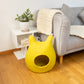 Bunny Ear Felt Cat Cave 100% New Zealand Wool handmade color floral blue gray green cream yellow bunny pet product comfyv