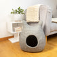 Bunny Ear Felt Cat Cave 100% New Zealand Wool handmade color floral blue gray green cream yellow bunny pet product comfy