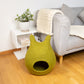 Bunny Ear Felt Cat Cave 100% New Zealand Wool handmade color floral blue gray green cream yellow bunny pet product comfy