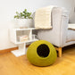 Solid Color Felt Cat Cave 100% New Zealand Wool handmade color floral blue gray green cream yellow bunny pet product comfy