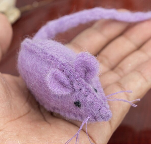 Handmade Stitched Wool Felt Mice Toy
