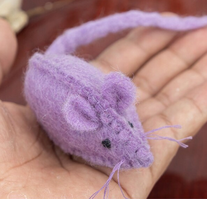 Handmade Stitched Wool Felt Mice Toy