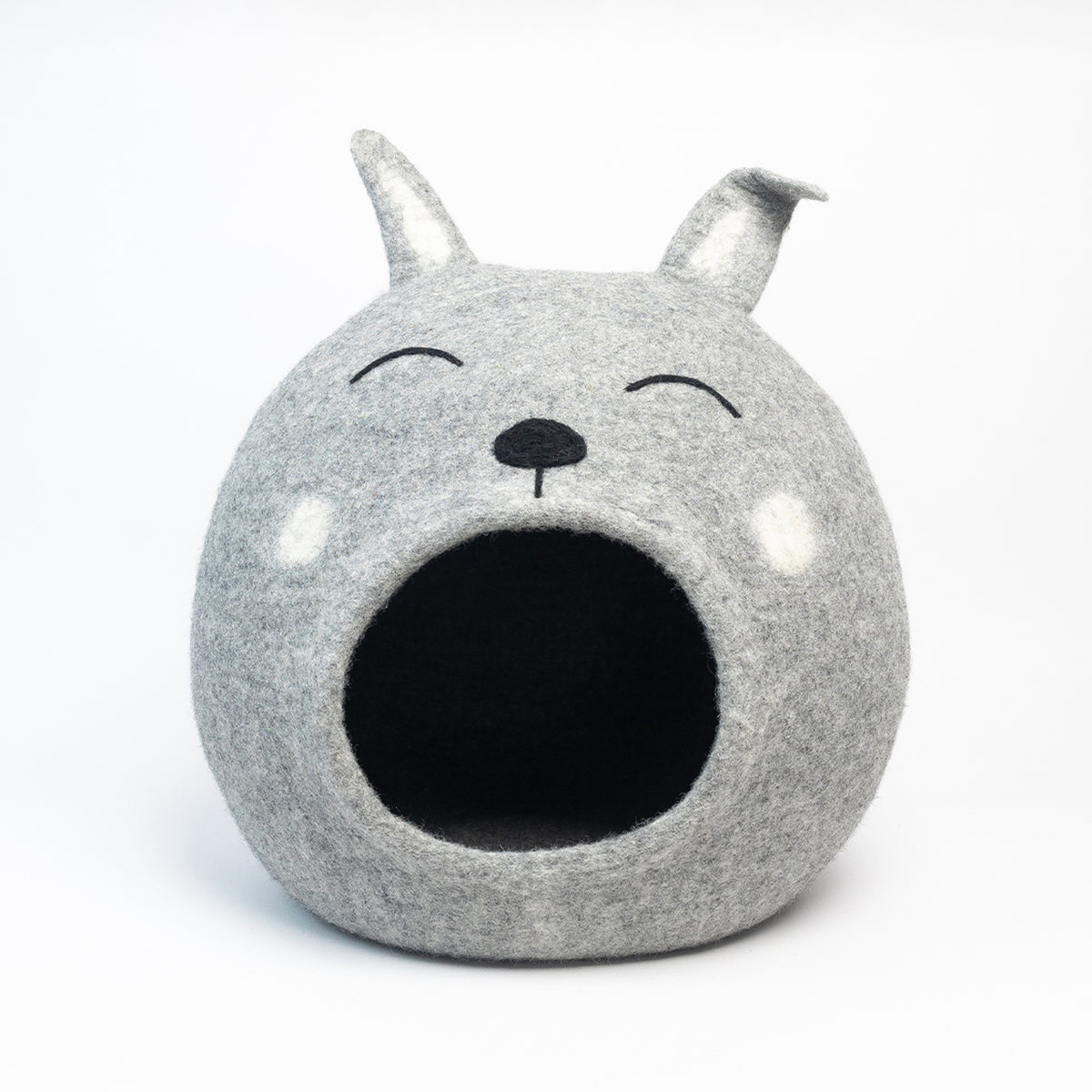 Wool Felt Bunny Cat Cave