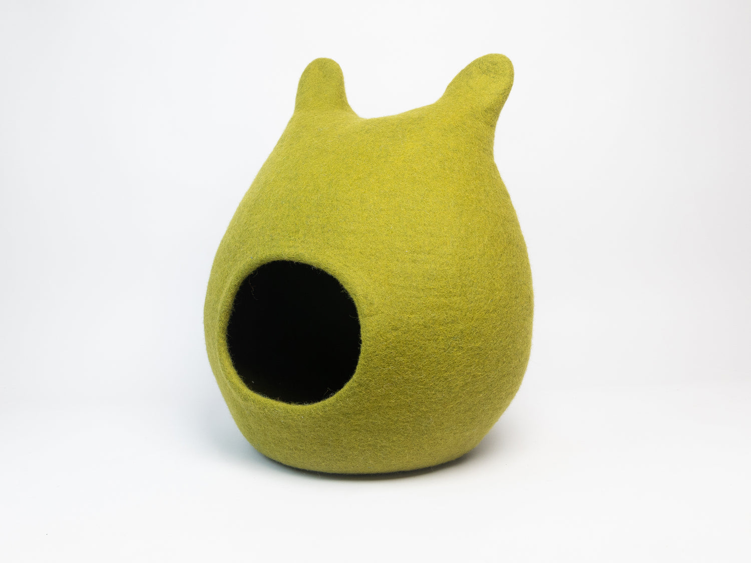 Bunny Ear Felt Cat Cave 100% New Zealand Wool handmade color floral blue gray green cream yellow bunny pet product comfy