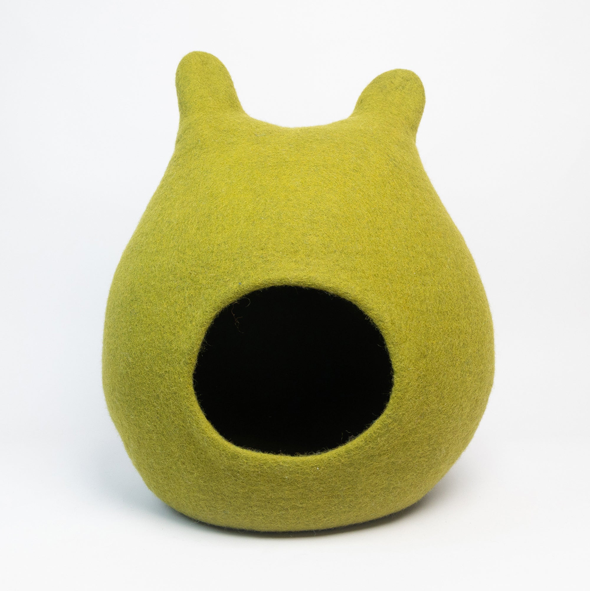 Bunny Ear Felt Cat Cave 100% New Zealand Wool handmade color floral blue gray green cream yellow bunny pet product comfy