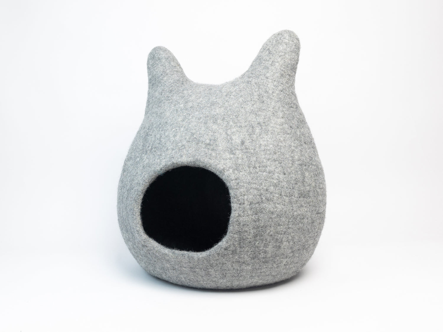 Bunny Ear Felt Cat Cave 100% New Zealand Wool handmade color floral blue gray green cream yellow bunny pet product comfy