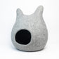 Bunny Ear Felt Cat Cave 100% New Zealand Wool handmade color floral blue gray green cream yellow bunny pet product comfy
