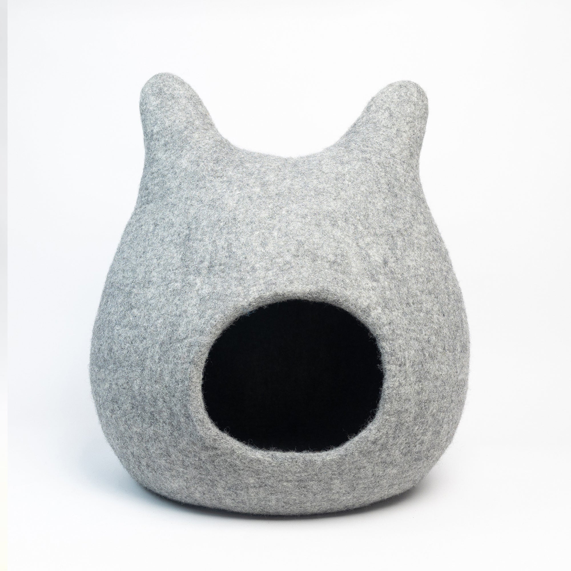 Bunny Ear Felt Cat Cave 100% New Zealand Wool handmade color floral blue gray green cream yellow bunny pet product comfy