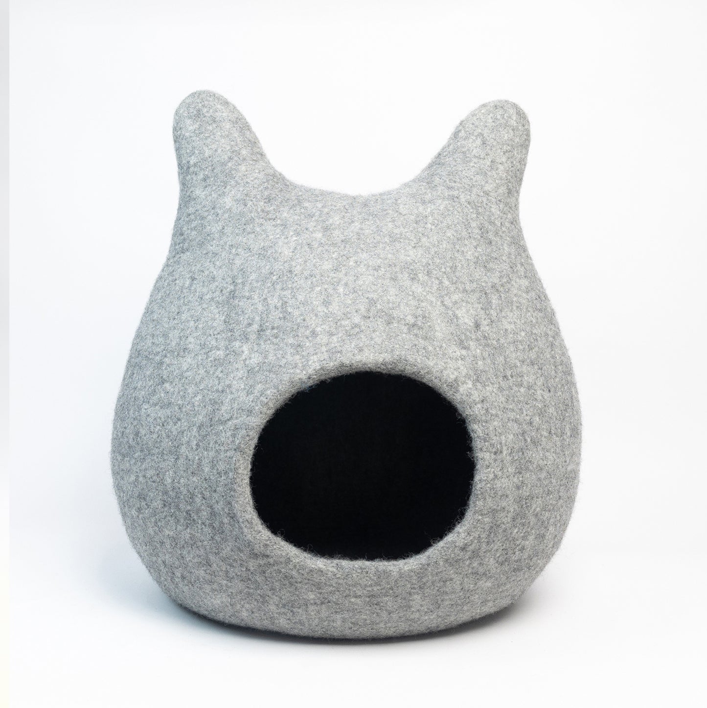 Bunny Ear Felt Cat Cave 100% New Zealand Wool handmade color floral blue gray green cream yellow bunny pet product comfy