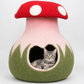 Whisker's Home Mushroom Wool Felt Cat Cave - 100% New Zealand Wool