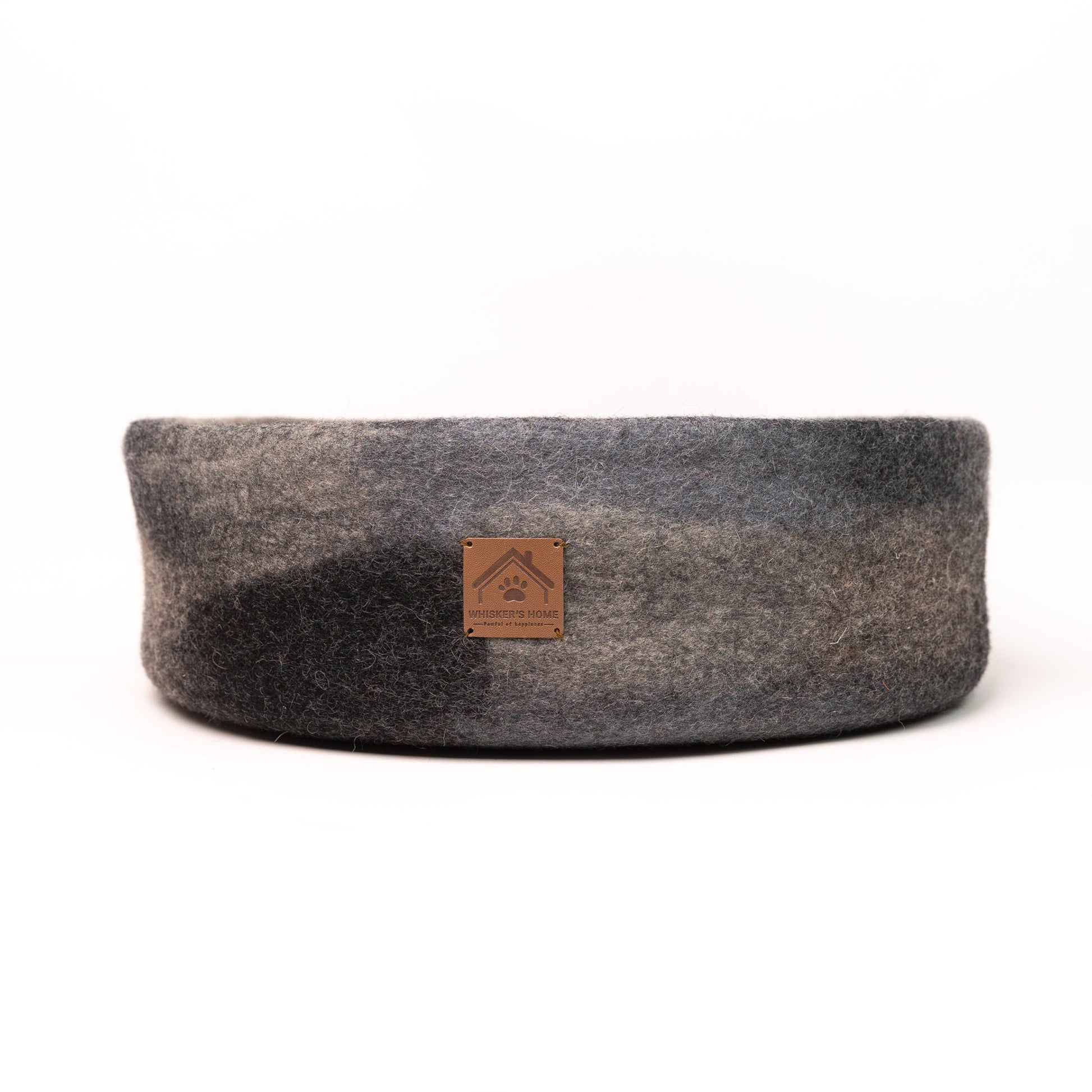 Muted Color Felt Pet Bed 100% New Zealand Wool handmade color floral gray white