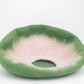 Whiskers Home Peach & Green Felt Cat Cave - 100% New Zealand Wool Whisker's Home