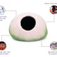 Whiskers Home Peach & Green Felt Cat Cave - 100% New Zealand Wool Whisker's Home