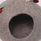 Mini Bug Mushroom Felt Cat Cave 100% New Zealand Wool handmade color floral red green brown 7kg -8kg 50 cm