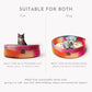Rainbow Recycled Wool Pet Bed 100% New Zealand Wool handmade color floral gray white pink blue pet product