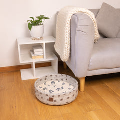 Spotty Handmade Felt Pet Bed 100% New Zealand Wool handmade color floral gray white cream pet product comfy